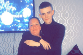 Bradley Lee William Tams with his mum, Julie Weatherson. Photo: Other 3rd Party.