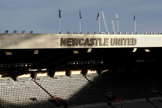 General view inside the stadium prior to the Premier League match between Newcastle United and Fulham FC at St. James Park on December 16, 2023 in Newcastle upon Tyne, England. (Photo by Clive Brunskill/Getty Images)
