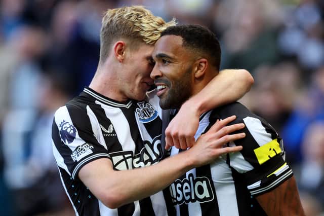 Newcastle United striker Callum Wilson (right). (Photo by Ian MacNicol/Getty Images)