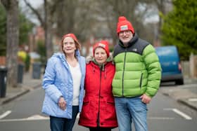 Susan Dodds (left), Elaine Rendles and Paul Rendles are celebrating winning big on the People's Postcode Lottery. Photo: Postcode Lottery.