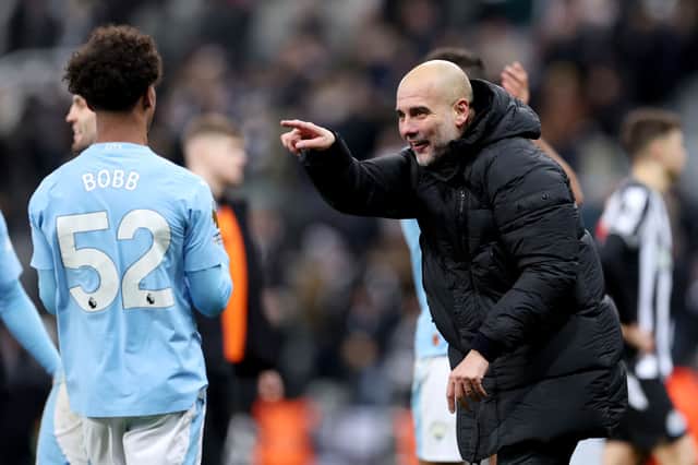Manchester City manager Pep Guardiola. (Photo by Alex Livesey/Getty Images)