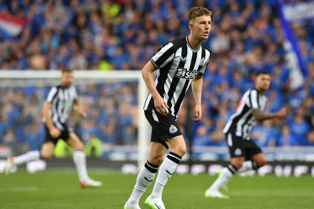 Newcastle United midfielder Joe White. (Photo by Mark Runnacles/Getty Images)