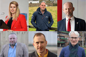 From top left: Kim McGuinness, Guy Renner-Thompson, Jamie Driscoll, Paul Donaghy (bottom left), Aidan King and Andrew Gray. Photo: Local Democracy Reporting Service.