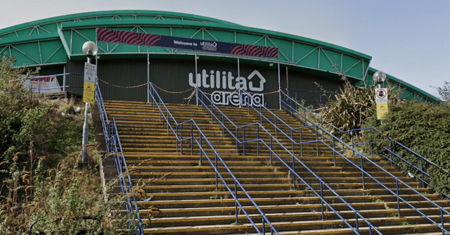 This is how Newcastle's Utilita Arena compares in size to others across the UK. Photo: Google Maps.