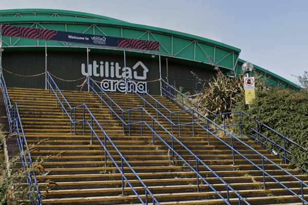 This is how Newcastle's Utilita Arena compares in size to others across the UK. Photo: Google Maps.