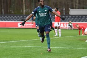 Arsenal attacking midfielder Amario Cozier-Duberry. (Photo by David Price/Arsenal FC via Getty Images)