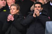 Newcastle United co-owners Amanda Staveley and Mehrdad Ghodoussi. (Photo by Stu Forster/Getty Images)