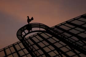 LONDON, ENGLAND - NOVEMBER 22: A general view inside the stadium with the Tottenham Hotspur cockerel during the EPCR 2023/2024 Season Launch at Tottenham Hotspur Stadium on November 22, 2023 in London, England. (Photo by Richard Heathcote/Getty Images)