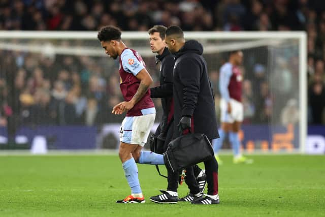 Aston Villa midfielder Boubacar Kamara. (Photo by Catherine Ivill/Getty Images)