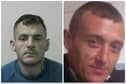Northumbria Police mugshot of Tony Johnson (right) and Trevor Bishop (left)
