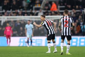Matt Ritchie of Newcastle United celebrates scoring his team's second goal during the Premier League match between Newcastle United and AFC Bournemouth at St. James Park on February 17, 2024 in Newcastle upon Tyne, England. (Photo by George Wood/Getty Images)