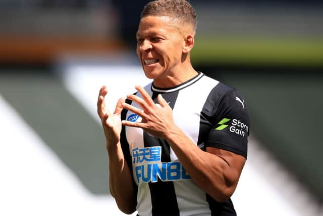 Newcastle United striker Dwight Gayle. (Photo by Owen Humphreys/Pool via Getty Images)