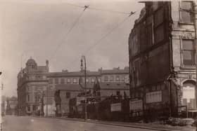 The photograph shows the portion of Westgate Road below Clayton Street.
