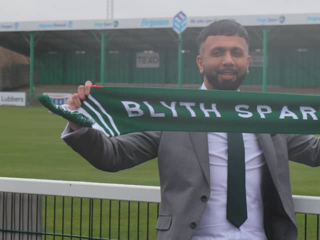 New Blyth Spartans owner Irfan Liaquat (photo Alisha Aye)