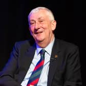 Sir Lindsay Hoyle speaking at Chorley Theatre in 2023