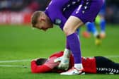 Sheffield Wednesday goal keeper Cameron Dawson attends to Ryan Fraser of Southampton. (Photo by Bryn Lennon/Getty Images)