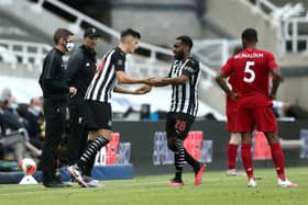 Kelland Watts made his Newcastle United debut against Liverpool. (Photo by Jan Kruger/Getty Images)