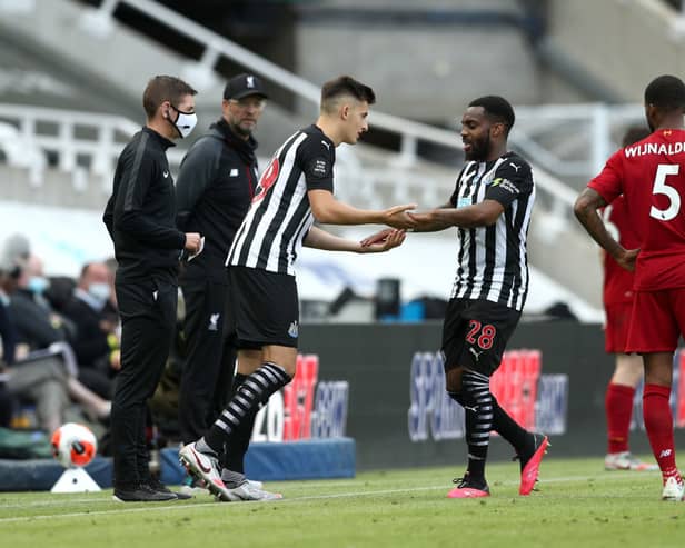 Kelland Watts made his Newcastle United debut against Liverpool. (Photo by Jan Kruger/Getty Images )
