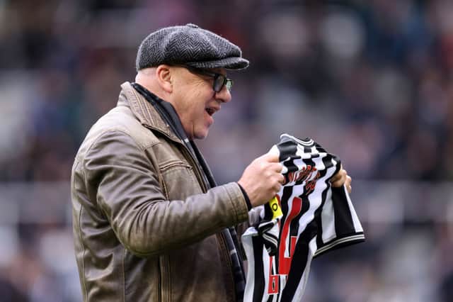 Singer-songwriter, Mark Knopfler poses for a photo prior to the Premier League match between Newcastle United and Wolverhampton Wanderers at St. James Park on March 02, 2024 in Newcastle upon Tyne, England. (Photo by George Wood/Getty Images)
