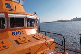 The RNLI boat at Tynemouth RNLI station