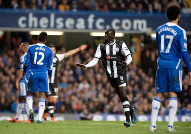 Papiss Cisse celebrates the second of his two screamers against Chelsea over a decade ago