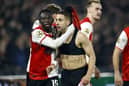 Newcastle United winger Yankuba Minteh (left) in on loan at Feyenoord. (Photo by MAURICE VAN STEEN/ANP/AFP via Getty Images)