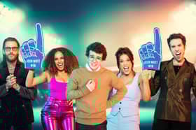'The Underdog: Josh Must Win' is starting on E4. Pictured are Josh, along with celebrity panel Nick Grimshaw, Amber Rose Gill, Pete Wicks and Vicky Pattison. Photo by Channel 4.