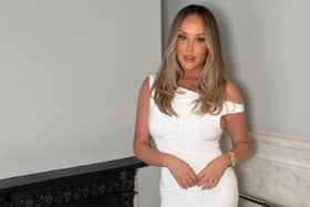 Geordie Shore star Charlotte Crosby looks wonderful in white for engagement party.