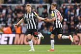 Newcastle United left-back Lewis Hall. (Photo by George Wood/Getty Images)