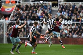 Newcastle United left-back Lewis Hall.  (Photo by PAUL ELLIS/AFP via Getty Images)