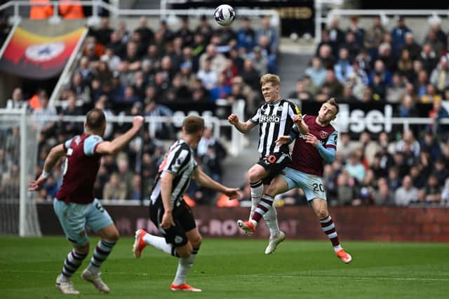 Newcastle United left-back Lewis Hall. (Photo by PAUL ELLIS/AFP via Getty Images)
