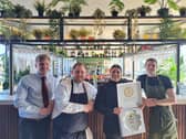 L-R: Paddy Forbes, General Manager. Alex Walker, Head Chef. Hannah Nicholson, Restaurant Manager. Sam Fovargue, Sous Chef.