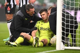 Nick Pope has not played since injuring his shoulder against Manchester United in December