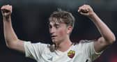 Roma centre-back Dean Huijsen, on loan from Juventus