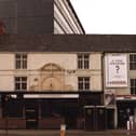 The photograph from 1987 shows the Haymarket pub just before demolition.
