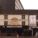 The photograph from 1987 shows the Haymarket pub just before demolition.