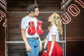 Marley Fenton and Hope Dawe in Grease UK & Ireland Tour. Credit Marc Brenner.