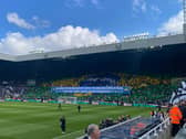 Newcastle United fans pay tribute to Bruno Guimaraes and Joelinton. 