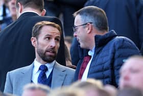 England manager Gareth Southgate at St James' Park. (Photo by Mark Runnacles/Getty Images)