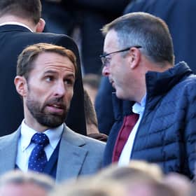 England manager Gareth Southgate at St James' Park. (Photo by Mark Runnacles/Getty Images)