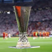 The Europa League trophy - won by Sevilla in Budapest last season