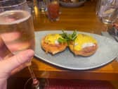 Poached Eggs with Scottish Smoked Salmon and Prosecco at Banyan Newcastle.