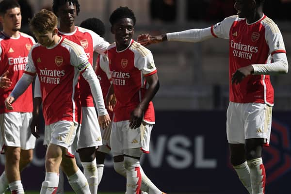 Arsenal young midfielder Amario Cozier-Duberry is wanted by Newcastle United. (Photo by David Price/Arsenal FC via Getty Images)