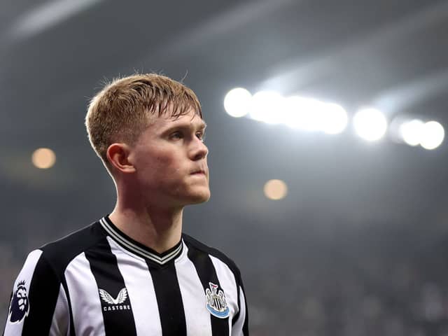 Newcastle United left-back Lewis Hall. (Photo by George Wood/Getty Images)