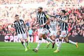 Newcastle United trio Kieran Trippier (left), Joelinton (middle) and Miguel Almiron (right). (Photo by Michael Regan/Getty Images)