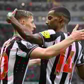 Anthony Gordon (left) and Newcastle United striker Alexander Isak