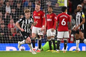 Newcastle United left-back Lewis Hall. (Photo by Stu Forster/Getty Images)