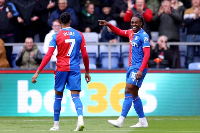 Crystal Palace pair Eberechi Eze and Michael Olise. (Photo by Richard Pelham/Getty Images)