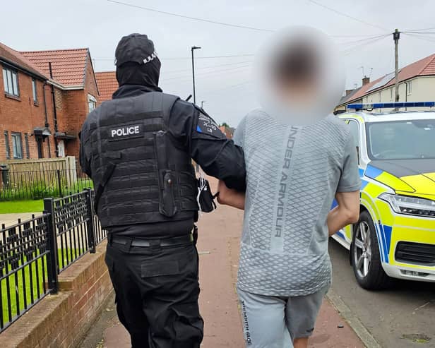 Northumbria Police arrested over 16 people for a variety of offences including assault, being concerned in the supply of drugs and possession of drugs with intent to supply in a day of targeted action. 