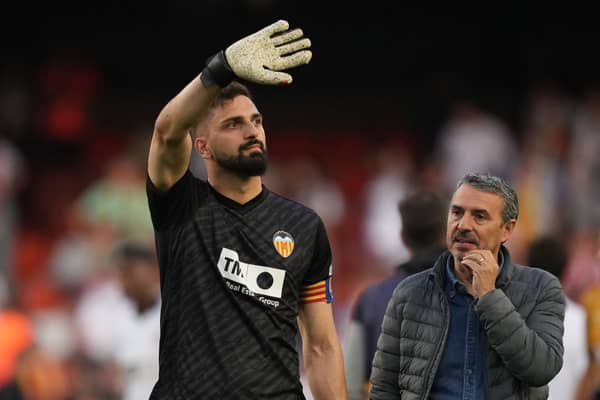 Newcastle United have been linked with Valencia goalkeeper Giorgi Mamardashvili. (Photo by Alex Caparros/Getty Images)
